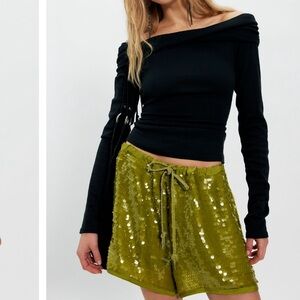 NWT Free people wisteria sequin shorts